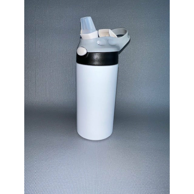 12oz Straight Shimmer Blue 2 Lid Sippy with Handles Sublimation Tumbler