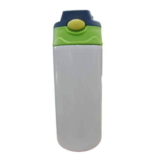 12oz Blank Sublimation Sippy Cup White Straight Stainless steel Drinking Tumbler Sport Water Bottles with Handle