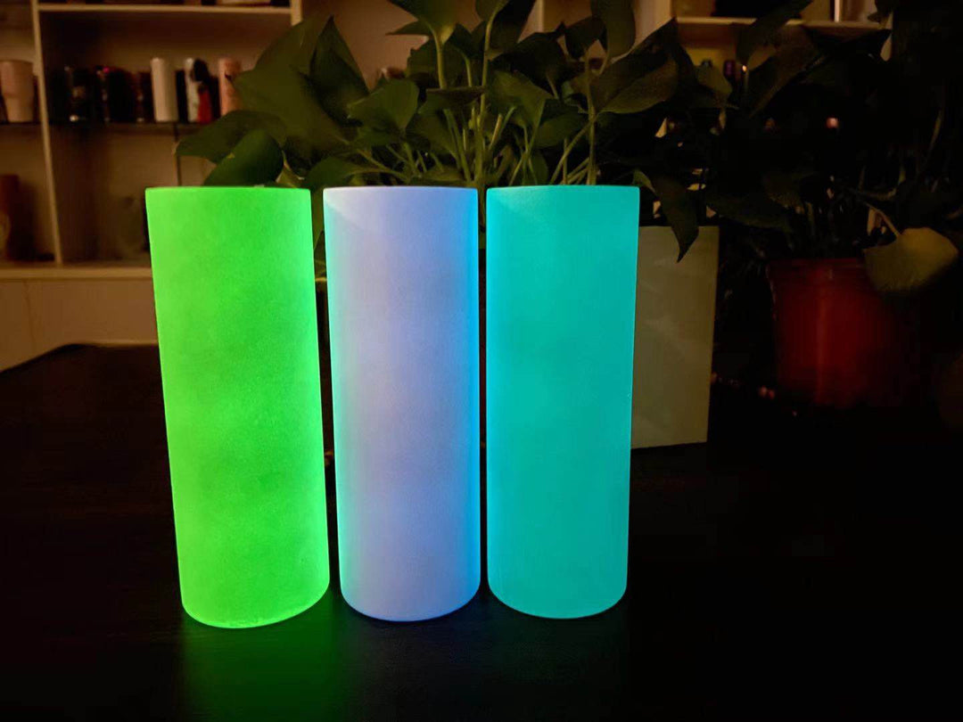 20oz Edgy Tumbler 2.0 Glow-in-the-Dark  Flat Bottom with Silicone Ins –  PNW Blanks by Anna