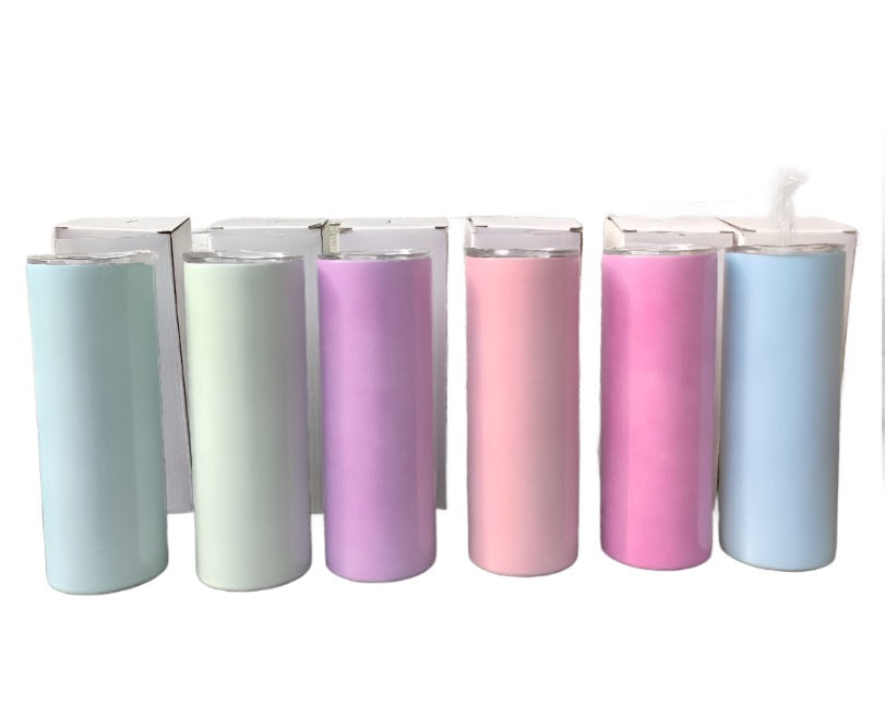UV Color Changing sublimation Blank Stainless 20oz Straight Skinny Tumblers