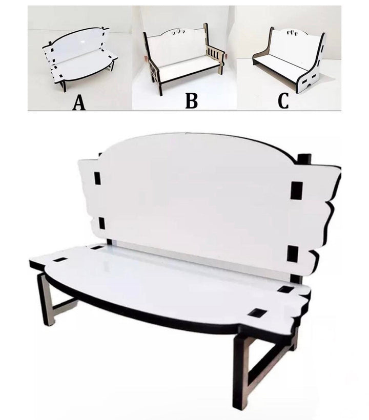 Sublimation Blank MDF memorial benches blank wooden ornament (3 Styles)