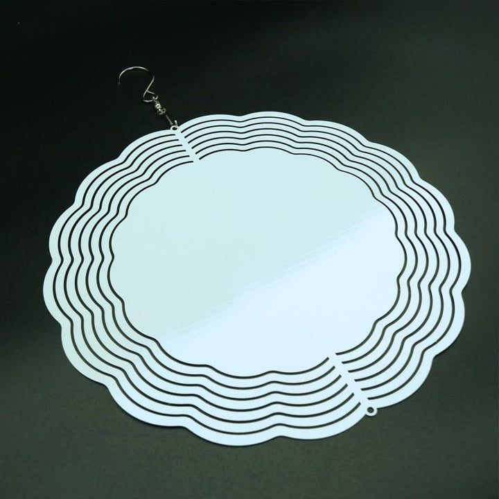 Double Sides DIY Designs Heat Transfter Printing 10 Inch Sublimation Blank Aluminum Metal Wind Spinner