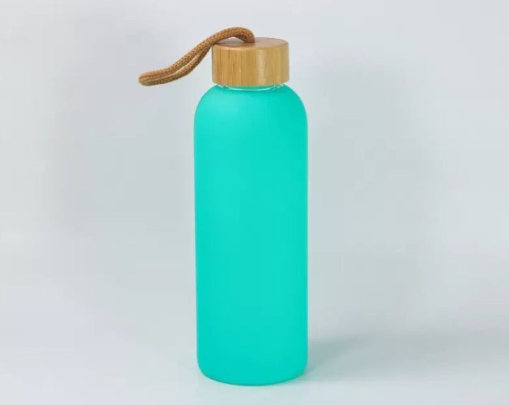 25oz Sublimation blank color glass sports bottle Tumblers (Includes Bamboo Lid)