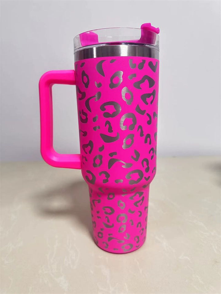 40oz Cheetah Leopard Laser Etched Stainless Steel Tumbler