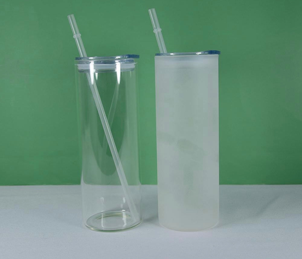 25oz Sublimation Blank Glass Tumbler (Clear or Frosted)