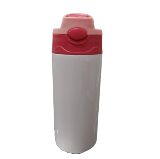 12oz Blank Sublimation Sippy Cup White Straight Stainless steel Drinking Tumbler Sport Water Bottles with Handle